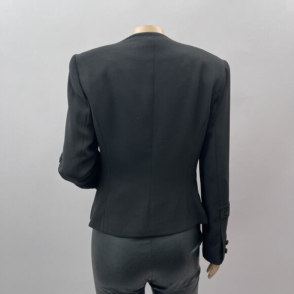 Orlando Rossi Vtg Blazer Women 8 Black Jacket Short 80s Aztec Southwest Career - Picture 4 of 10